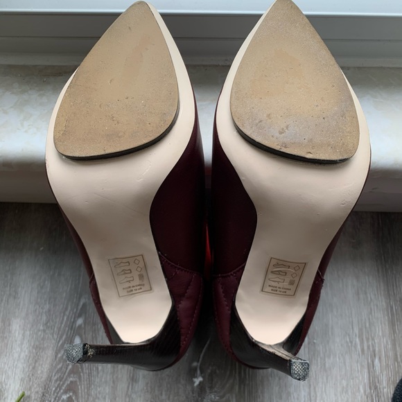 Gwen Stefani Gx Bordeaux/Burgundy Bootie Heels - Picture 3 of 9